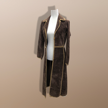 Load image into Gallery viewer, Vintage Suede Knit Brown Duster