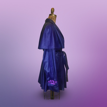 Load image into Gallery viewer, Vintage Women's Coat- 70s 80s Purple Violet Leather Trench Dress Coat Jacket Studio 54 Fit Flare Spy Length 3/4 Flexible Size Princess