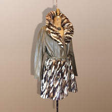 Load image into Gallery viewer, 70s Leather Fur Mink Cocoa Swirl Patchwork Vintage Coat With Fur Skirt S/M/L