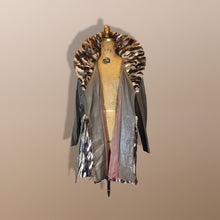 Load image into Gallery viewer, 70s Leather Fur Mink Cocoa Swirl Patchwork Vintage Coat With Fur Skirt S/M/L