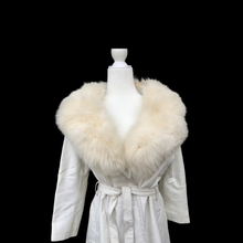 Load image into Gallery viewer, 70’s White Leather and Fox Fur Coat