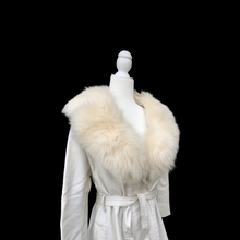 Load image into Gallery viewer, 70’s White Leather and Fox Fur Coat