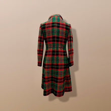 Load image into Gallery viewer, Tartan Plaid and Velvet Thick Constructed Wool Red Green