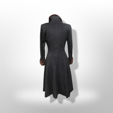 Load image into Gallery viewer, 50’s 60’s Vintage Wool Gray Princess Coat with Sheared Beaver Collar and Cuffs