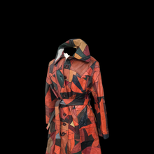 Load image into Gallery viewer, 70’s Iconic Rare Patchwork Leather Coat Trench Spy Studio 54 Original Michael Kors Melania Coat