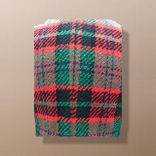 Load image into Gallery viewer, Tartan Plaid and Velvet Thick Constructed Wool Red Green