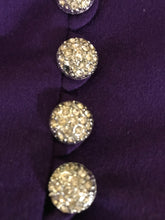 Load image into Gallery viewer, 40’s LIlli Ann Documented Vintage Purple Suit Mint Rhinestone Purple Fit and Flared Two Piece Set Cashmere and Crystals