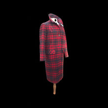 Load image into Gallery viewer, Red Plaid Classic Pendleton Coat 100% Virgin Tartan Wool