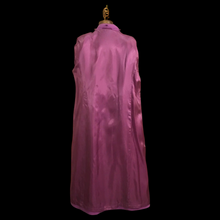 Load image into Gallery viewer, Vintage Women's Coat Pink Purple Full Length 90s 70s Cashmere Removeable Fur Collar Career Evening Out Pink Purple