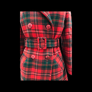 Vintage Tartan Pendleton Plaid Pure Virgin Wool Coat Jacket