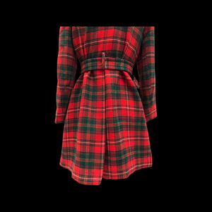 Vintage Tartan Pendleton Plaid Pure Virgin Wool Coat Jacket