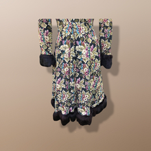 Load image into Gallery viewer, Vintage Tapestry and Carpet Coat Fur Trim with Matching Muff Purse Floral Victorian Inspired Boho
