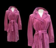 Load image into Gallery viewer, Pink Suede Trench Coat Spy with Pink Leather Lining