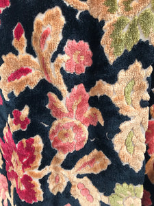 60’s Tapestry Carpet Coat Thick Needlepointed Swing Mad Men