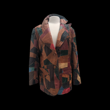 Load image into Gallery viewer, 70’s Leather Patchwork Jacket Unisex Larger Size Montgomery Ward