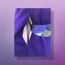Load image into Gallery viewer, 60’s 70’s Wool Royal Purple Cape Full Length Wool Hooded Cape