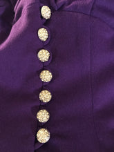 Load image into Gallery viewer, 40’s LIlli Ann Documented Vintage Purple Suit Mint Rhinestone Purple Fit and Flared Two Piece Set Cashmere and Crystals