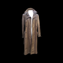 Load image into Gallery viewer, 70’s Leather Trench Spy Brown Coat