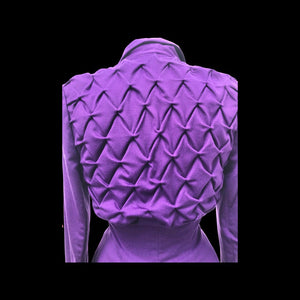 40’s LIlli Ann Documented Vintage Purple Suit Mint Rhinestone Purple Fit and Flared Two Piece Set Cashmere and Crystals