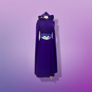 60’s 70’s Wool Royal Purple Cape Full Length Wool Hooded Cape