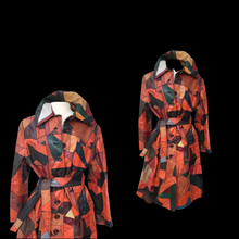 Load image into Gallery viewer, 70’s Iconic Rare Patchwork Leather Coat Trench Spy Studio 54 Original Michael Kors Melania Coat