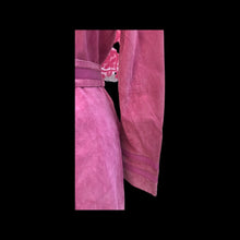 Load image into Gallery viewer, Pink Suede Trench Coat Spy with Pink Leather Lining