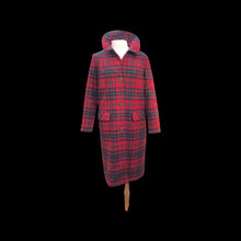 Load image into Gallery viewer, Red Plaid Classic Pendleton Coat 100% Virgin Tartan Wool