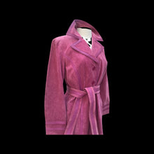 Load image into Gallery viewer, Pink Suede Trench Coat Spy with Pink Leather Lining