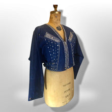 Load image into Gallery viewer, 80’s Glam Denim Studded Jeweled Jacket Made in Paris