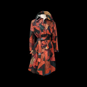 70’s Iconic Rare Patchwork Leather Coat Trench Spy Studio 54 Original Michael Kors Melania Coat