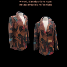 Load image into Gallery viewer, 70’s Leather Patchwork Jacket Unisex Larger Size Montgomery Ward