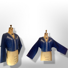 Load image into Gallery viewer, 80’s Glam Denim Studded Jeweled Jacket Made in Paris