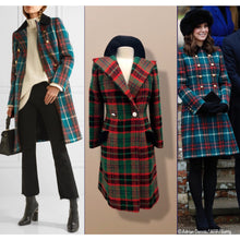 Load image into Gallery viewer, Tartan Plaid and Velvet Thick Constructed Wool Red Green