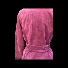 Load image into Gallery viewer, Pink Suede Trench Coat Spy with Pink Leather Lining