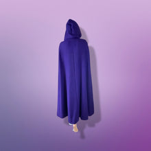 Load image into Gallery viewer, 60’s 70’s Wool Royal Purple Cape Full Length Wool Hooded Cape