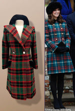 Load image into Gallery viewer, Tartan Plaid and Velvet Thick Constructed Wool Red Green