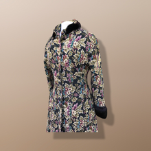 Load image into Gallery viewer, Vintage Tapestry and Carpet Coat Fur Trim with Matching Muff Purse Floral Victorian Inspired Boho