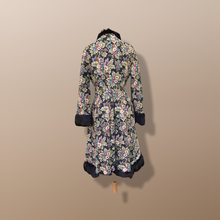 Load image into Gallery viewer, Vintage Tapestry and Carpet Coat Fur Trim with Matching Muff Purse Floral Victorian Inspired Boho