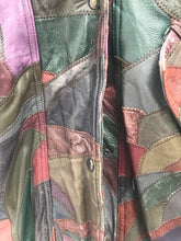 Load image into Gallery viewer, Patchwork Leather Bomber with Hood Trimmed with Fox Fur Bomber