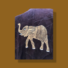 Load image into Gallery viewer, Suede Oversized Embroidered Elephant Coat Robe