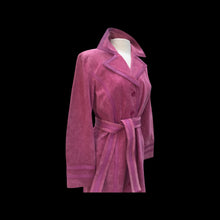 Load image into Gallery viewer, Pink Suede Trench Coat Spy with Pink Leather Lining