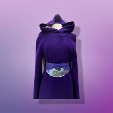 Load image into Gallery viewer, 60’s 70’s Wool Royal Purple Cape Full Length Wool Hooded Cape
