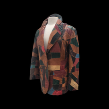 Load image into Gallery viewer, 70’s Leather Patchwork Jacket Unisex Larger Size Montgomery Ward