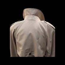 Load image into Gallery viewer, 70’s 80’s Vintage Spy Coat Trench in Camel with Leather Detail