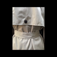 Load image into Gallery viewer, 70’s 80’s Vintage Spy Coat Trench in Camel with Leather Detail