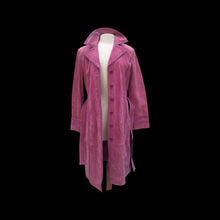 Load image into Gallery viewer, Pink Suede Trench Coat Spy with Pink Leather Lining