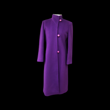 Load image into Gallery viewer, Purple coat Wool Lord and Taylor Career Minimal Stealth Style