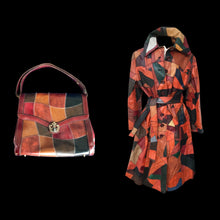 Load image into Gallery viewer, 70’s Iconic Rare Patchwork Leather Coat Trench Spy Studio 54 Original Michael Kors Melania Coat