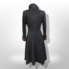 Load image into Gallery viewer, 50’s 60’s Vintage Wool Gray Princess Coat with Sheared Beaver Collar and Cuffs