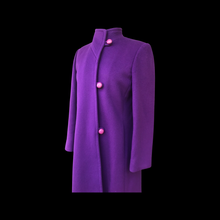 Load image into Gallery viewer, Purple coat Wool Lord and Taylor Career Minimal Stealth Style